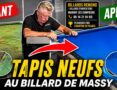 De nouveaux tapis de jeu pour les billards de Massy